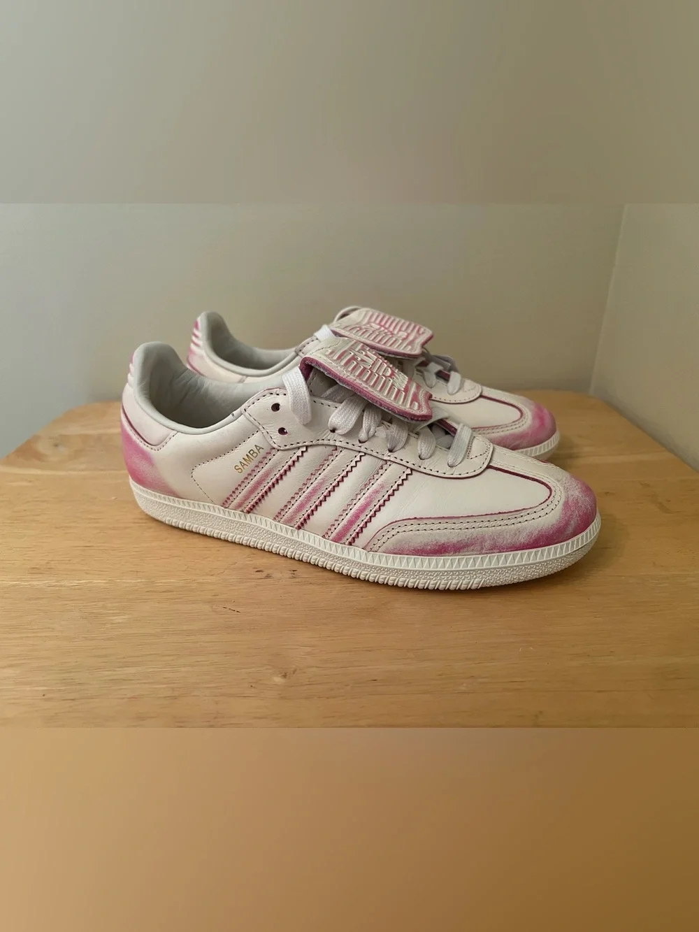 Adidas Originals Samba LT Women's 6.5 Cream Shock Pink JR5998